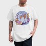 Yeti Monster Reading At Home, Tricou Barbati (Unisex)