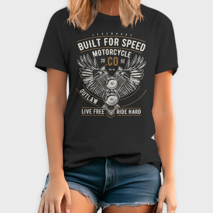 Built For Speed Motorcycle, Tricou Barbati (Unisex)