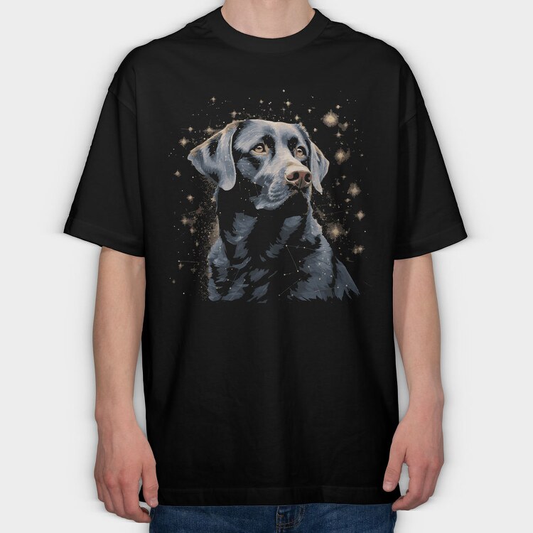 Labrador Space Constellation, Tricou Oversize Barbati (Unisex)