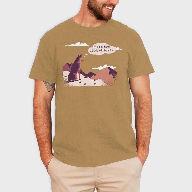 If I Pee Here Dog, Tricou Barbati (Unisex)