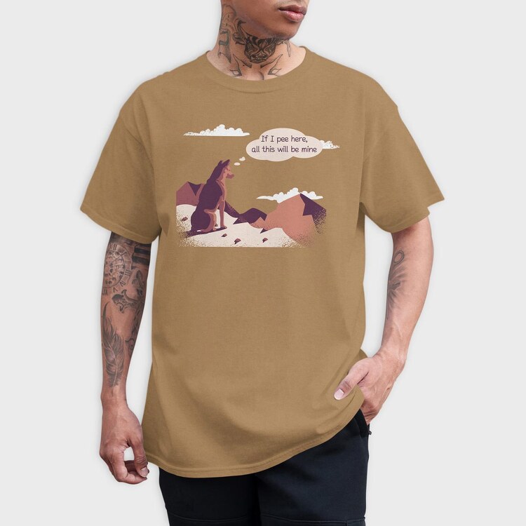 If I Pee Here Dog, Tricou Barbati (Unisex)