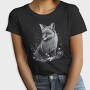 Monochrome Fox Snow Realistic, Tricou Femei