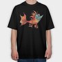 Watercolor Fish Joy, Tricou Oversize Barbati (Unisex)