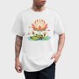 Flower And Frog Lotus, Tricou Barbati (Unisex)