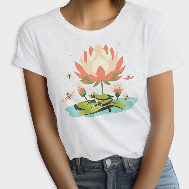 Flower And Frog Lotus, Tricou Femei