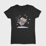 Cute Mouse Skating Mug, Tricou Femei