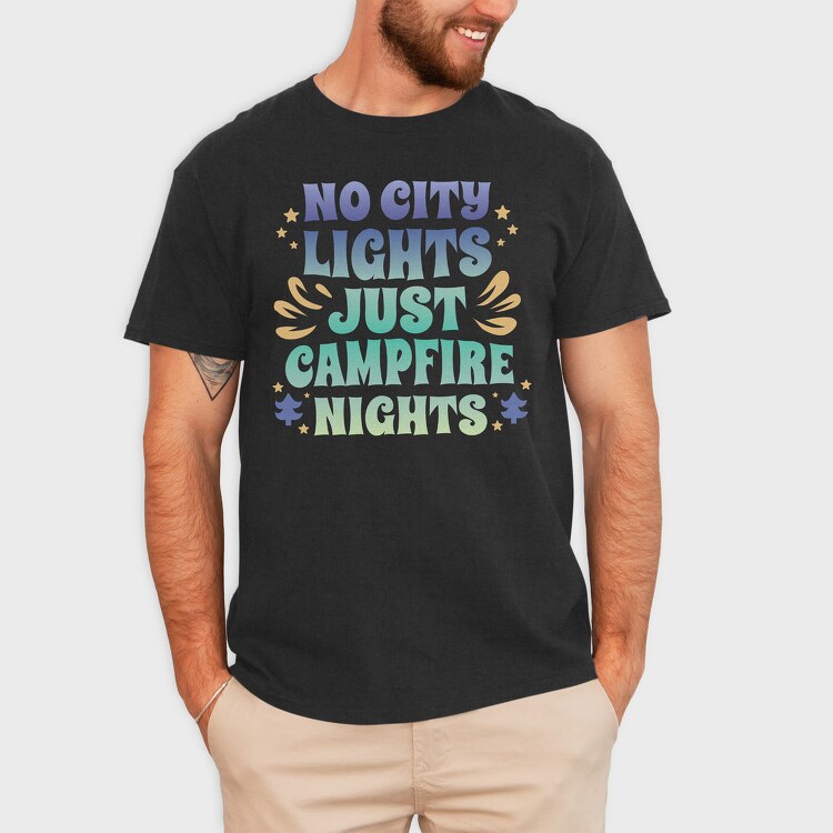 Campfire Nights Request No City Lights Just, Tricou Barbati (Unisex)