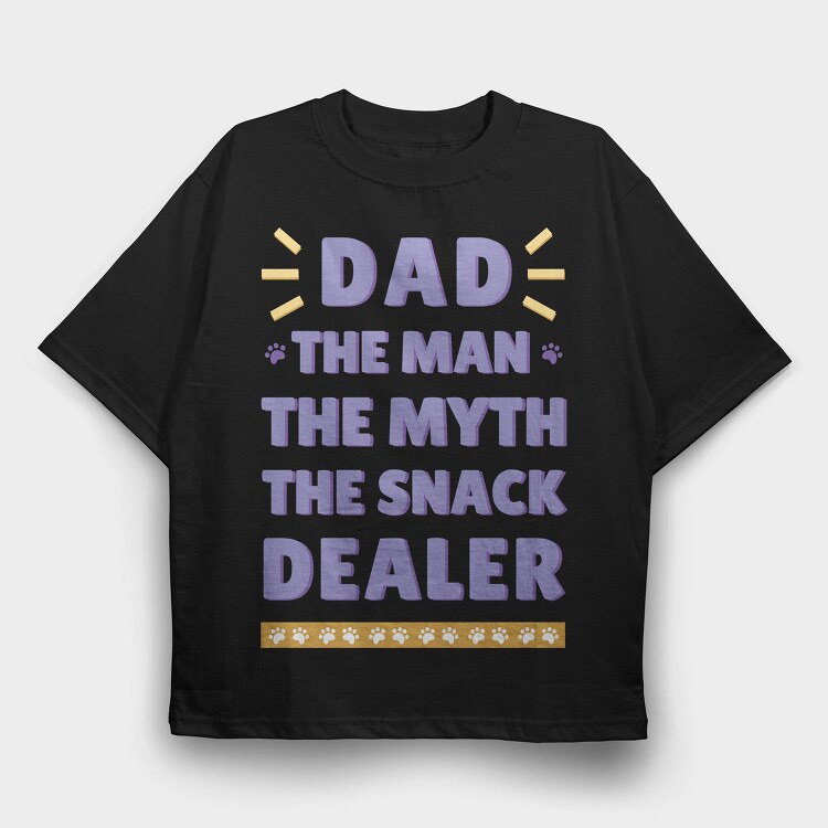 Dad Snack Dealer, Tricou Oversize Barbati (Unisex)