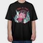 This Is Fine Baphomet Meme, Tricou Oversize Barbati (Unisex)