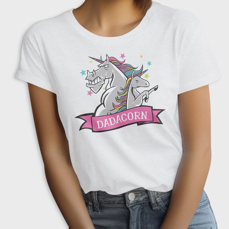 Daddy Unicorn Dad Corn, Tricou Femei