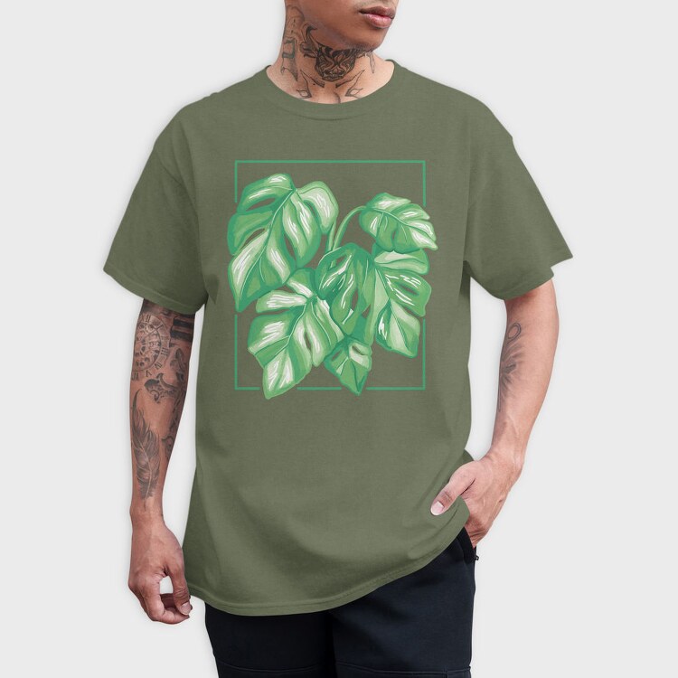 Monstera Variegata Plant, Tricou Barbati (Unisex)