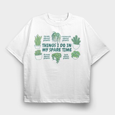 Cute Plants Love, Tricou Oversize Barbati (Unisex)