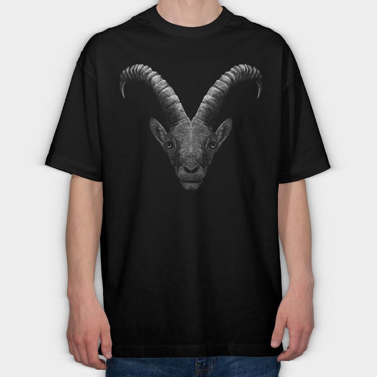 Alpine Goat Ibex, Tricou Oversize Barbati (Unisex)