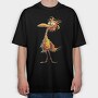 Watercolor Feather Monster, Tricou Oversize Barbati (Unisex)