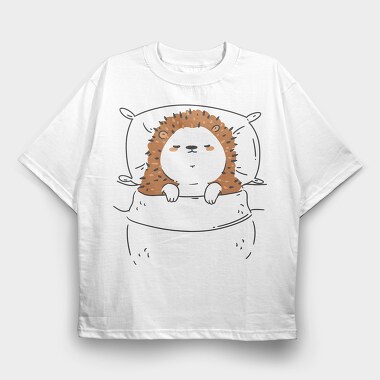 Cute Sleeping Hedgehog, Tricou Oversize Barbati (Unisex)