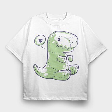 Cute T Rex Plushie, Tricou Oversize Barbati (Unisex)