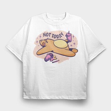 Cute Tired Sloth Not Today, Tricou Oversize Barbati (Unisex)