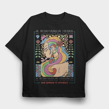 Thousand Visions Lives Maximalism, Tricou Oversize Barbati (Unisex)