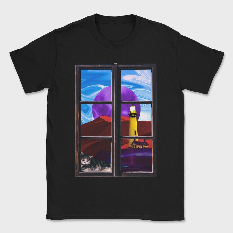 Landscape Window, Tricou Barbati (Unisex)