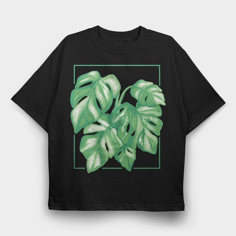 Monstera Variegata Plant, Tricou Oversize Barbati (Unisex)