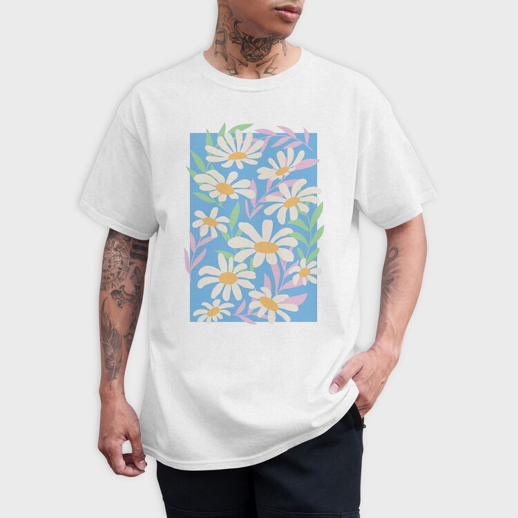 Daisy Flowers Composition Danish, Tricou Barbati (Unisex)