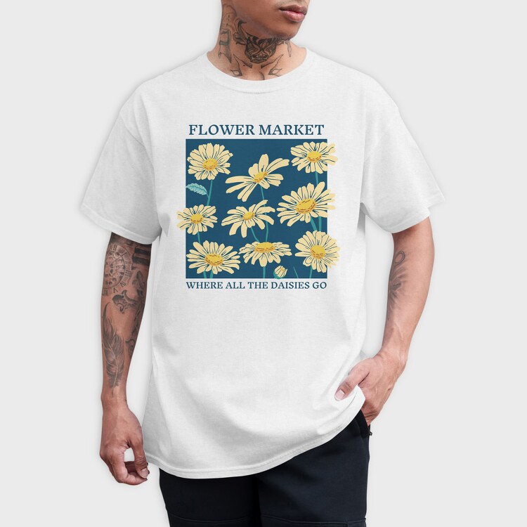 Flower Market Daisies, Tricou Barbati (Unisex)