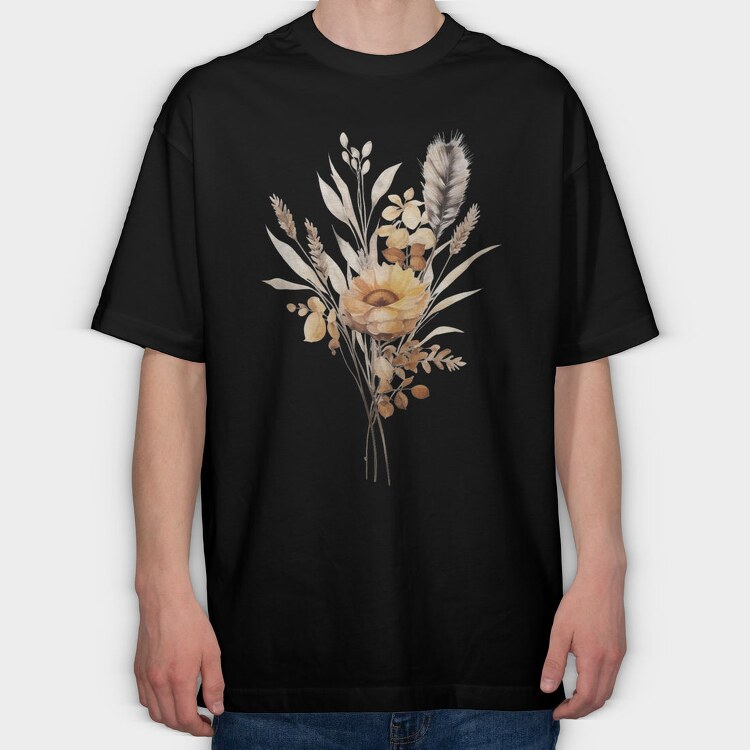 Watercolor Fall Bouquet, Tricou Oversize Barbati (Unisex)