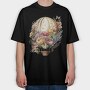 Watercolor Floral Balloon, Tricou Oversize Barbati (Unisex)