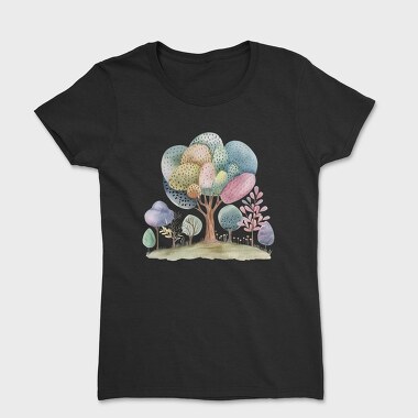 Watercolor Forest Clips, Tricou Femei