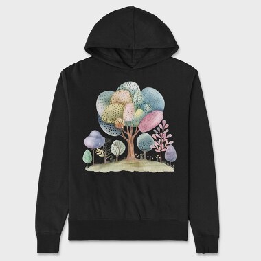 Watercolor Forest Clips, Hanorac Oversize Barbati (Unisex)