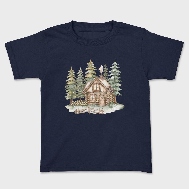 Watercolor Forest House, Tricou Copii