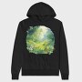 Watercolor Forest Meadow, Hanorac Oversize Barbati (Unisex)