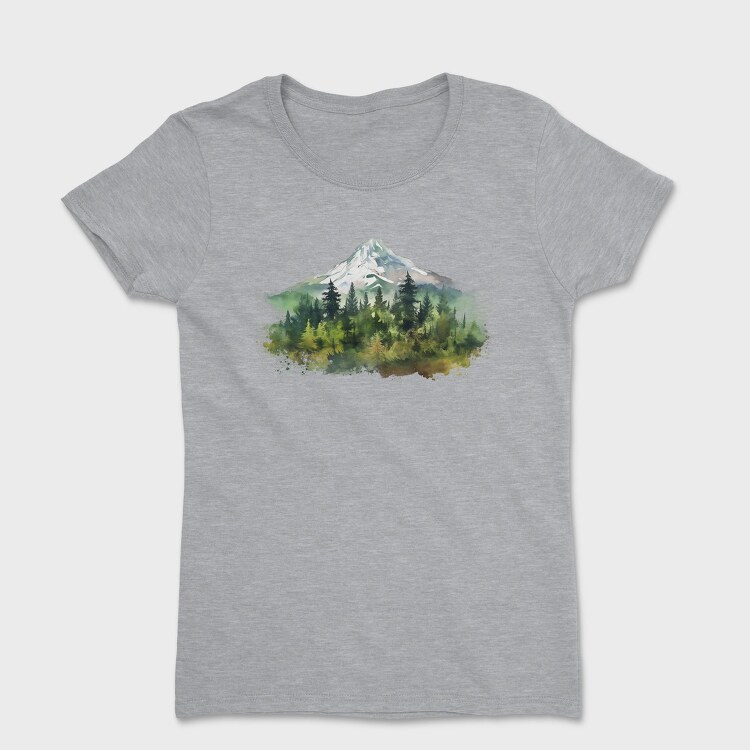 Watercolor Forest Mist, Tricou Femei