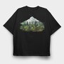 Watercolor Forest Mist, Tricou Oversize Barbati (Unisex)