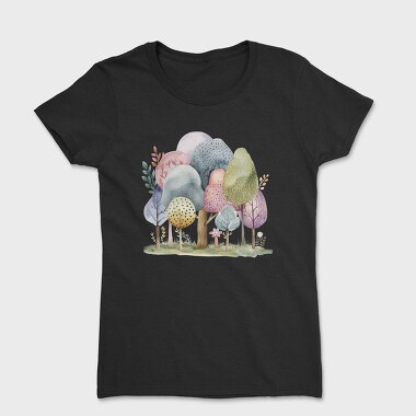 Watercolor Forest Mystic, Tricou Femei