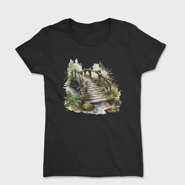 Watercolor Forest Steps, Tricou Femei