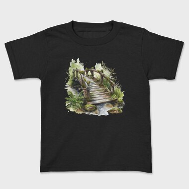 Watercolor Forest Steps, Tricou Copii
