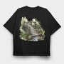 Watercolor Forest Steps, Tricou Oversize Barbati (Unisex)