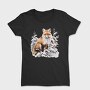 Watercolor Fox Winter, Tricou Femei