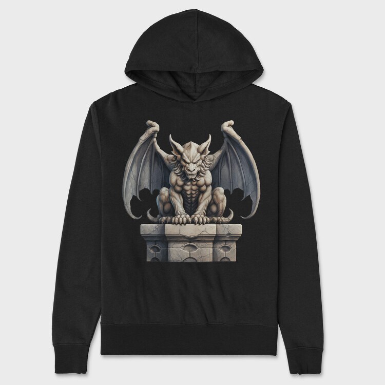 Watercolor Gargoyle, Hanorac Oversize Barbati (Unisex)