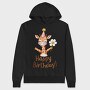 Watercolor Giraffe Birthday, Hanorac Oversize Barbati (Unisex)
