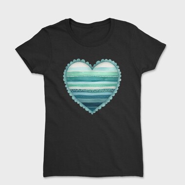 Watercolor Heart Pattern, Tricou Femei