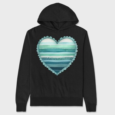 Watercolor Heart Pattern, Hanorac Oversize Barbati (Unisex)
