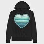 Watercolor Heart Pattern, Hanorac Oversize Barbati (Unisex)