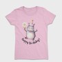 Watercolor Hippo Birthday, Tricou Femei