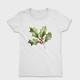 Watercolor Holly Berry, Tricou Femei