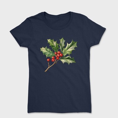 Watercolor Holly Mistletoe, Tricou Femei