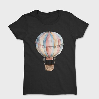 Watercolor Hotairballoon, Tricou Femei