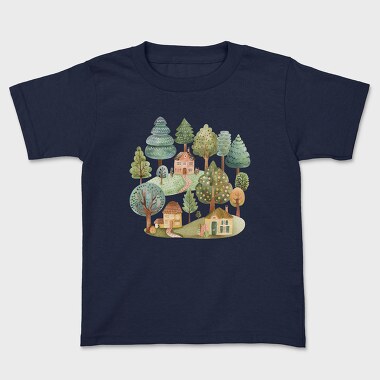Watercolor House Clipart, Tricou Copii