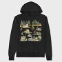 Watercolor Houses Nordic, Hanorac Oversize Barbati (Unisex)